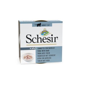 Schesir Cat Atún con Merluza en gelatina 85gr