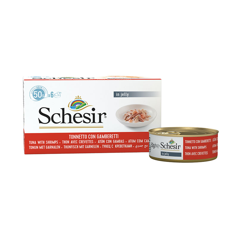 Schesir Cat Small Atún con Gambas en gelatina 6x50gr