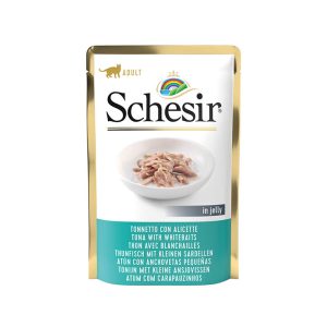 Schesir Cat Pouch Atún con Anchovetas en gelatina 85gr