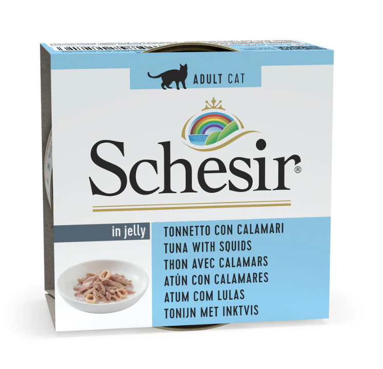 Schesir Cat Atún con Calamares en gelatina 85gr
