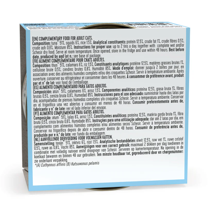 Schesir Cat Atún con Calamares en gelatina 85gr - Imagen 2