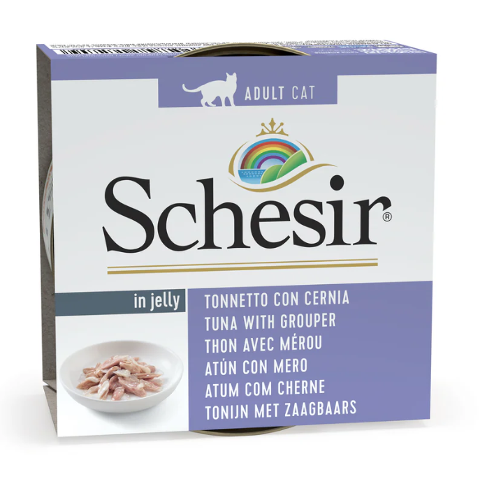 Schesir Cat Atún con Mero en gelatina 85gr