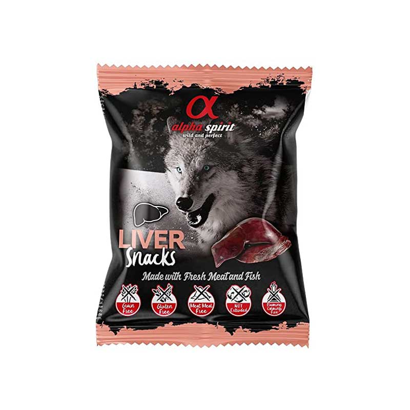 Alpha spirit snack semihúmedo de hígado para perros 50gr