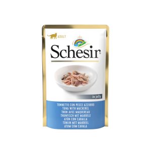 Schesir Cat Pouch Atún con Caballa en gelatina 85gr