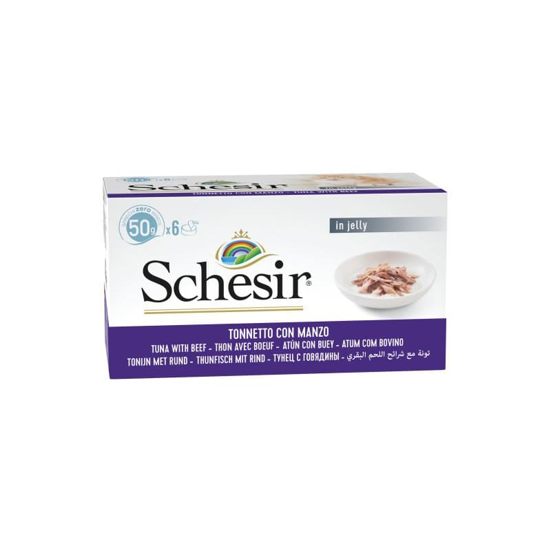 Schesir Cat Small Atún con Buey en gelatina 6x50gr