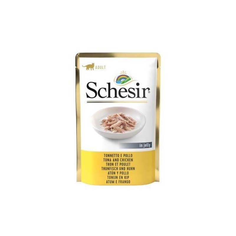 Schesir Cat Pouch Atún con Pollo en gelatina 85gr