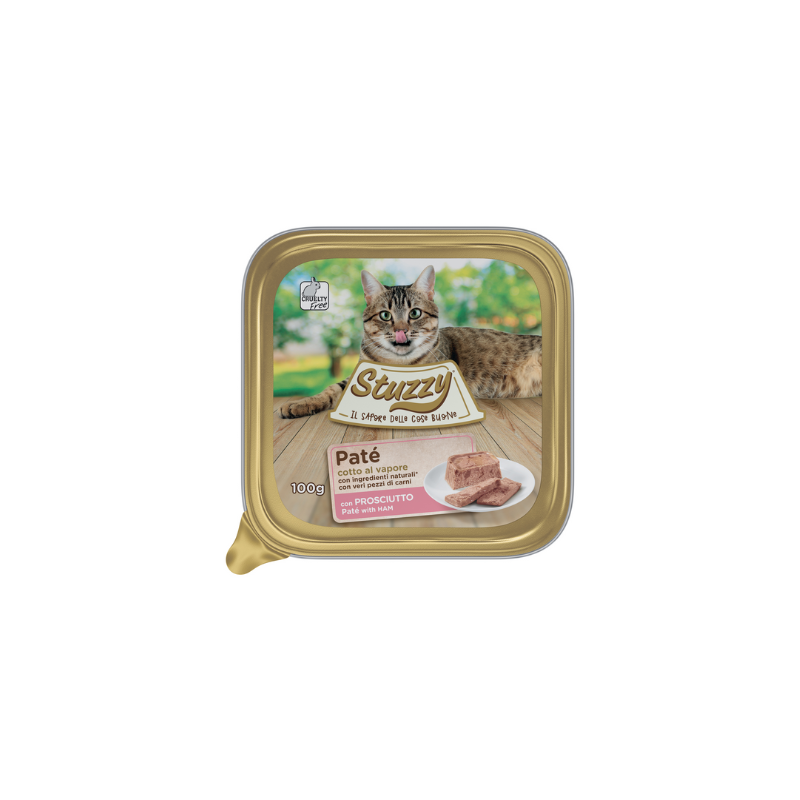 Stuzzy Tarrinas de alimento húmedo para gatos de Jamón 100gr