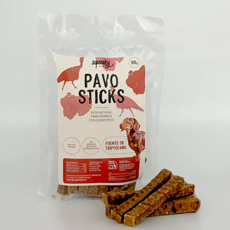Sticks de Pavo Squeaky 100gr.