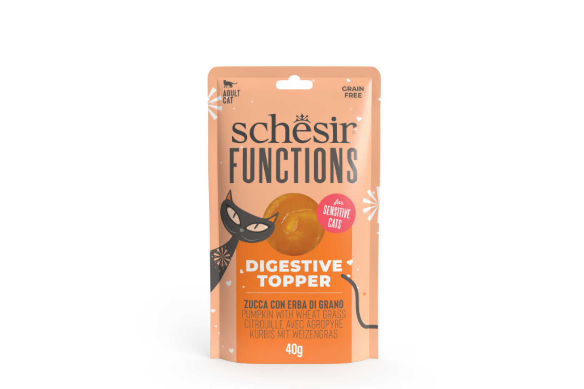 Schesir Cat Pouch Functions Digestive Topper (40gr)