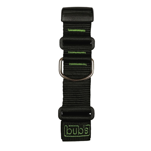 Collar Martingale Bubs negro de 40mm, con hebilla de ajuste y anilla metálica resistente.