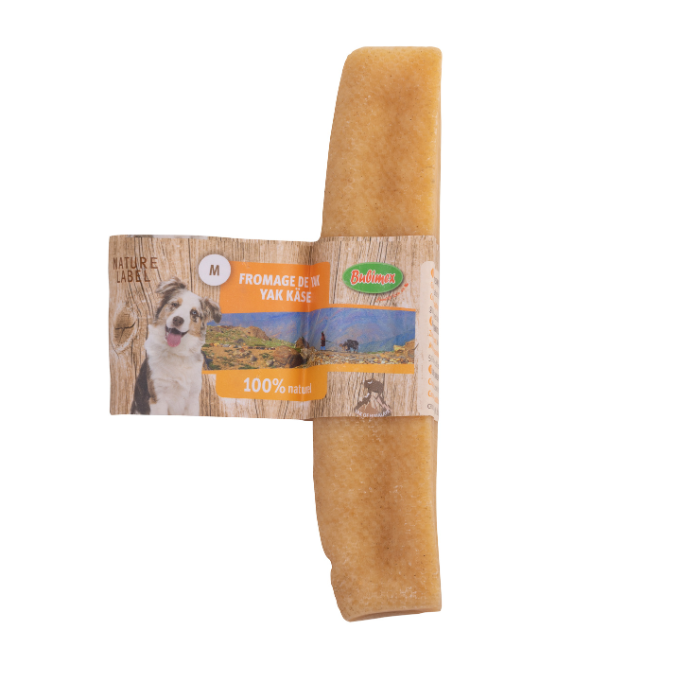 Queso de Yak Nature Label Talla M (100-120g) para perros, natural y libre de aditivos.