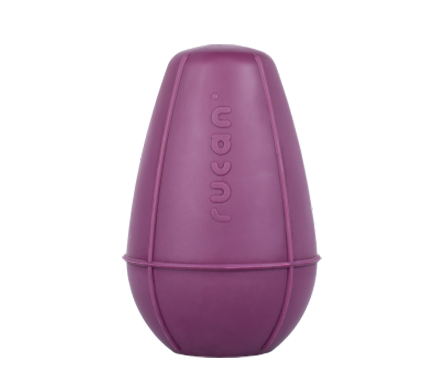 Juguete Conic Lila Grande para perros, vista frontal mostrando su diseño robusto.