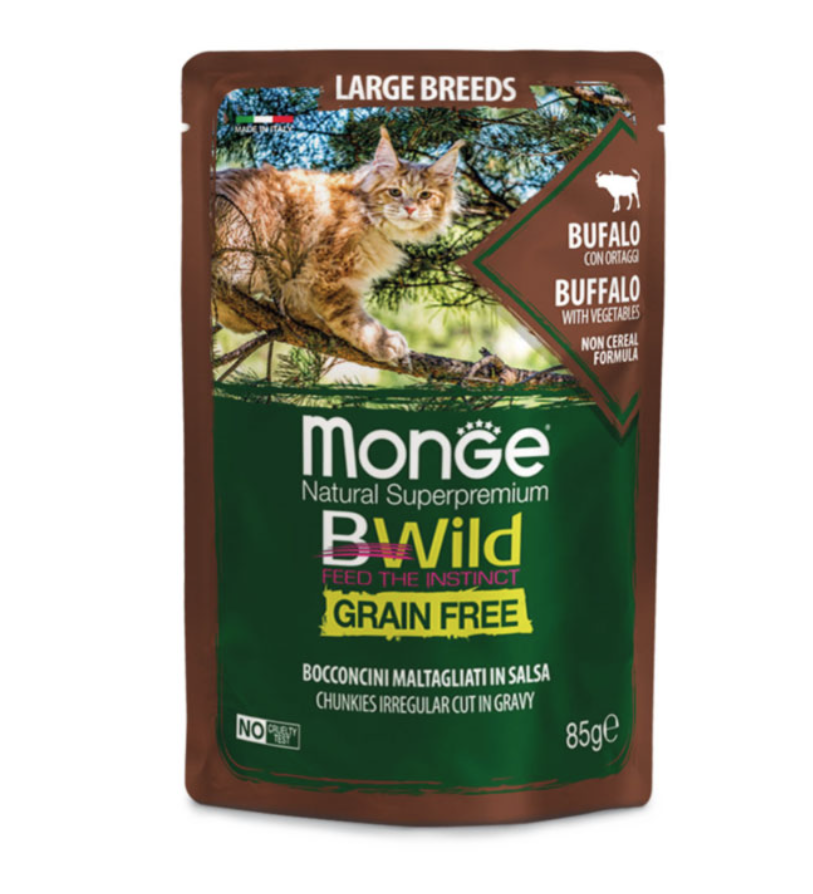 Monge BWild Kitten Búfalo y verduras 85gr