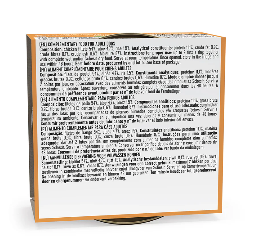Schesir Dog Pollo con Aloe en gelatina 150gr - Imagen 3