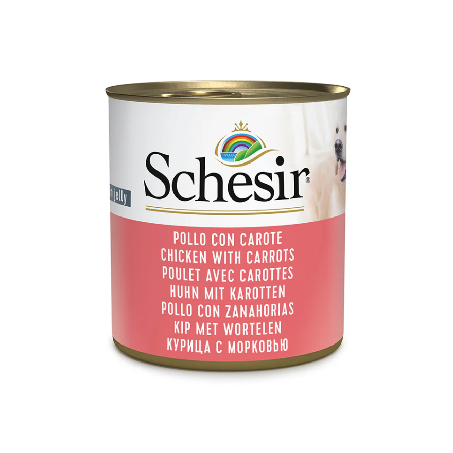 Schesir Dog Pollo con Zanahorias en gelatina 285gr