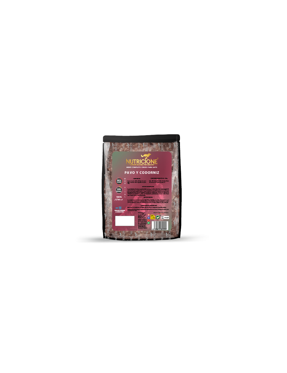 Nutricione Cat Menú Pavo y Codorniz 500gr